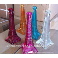 2014 haonai geliable glass products,eiffel tower shaped glass bottle